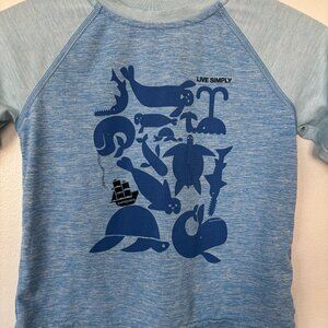Patagonia Kids Rash Guard Shirt 2T (Blue Ocean Animals)